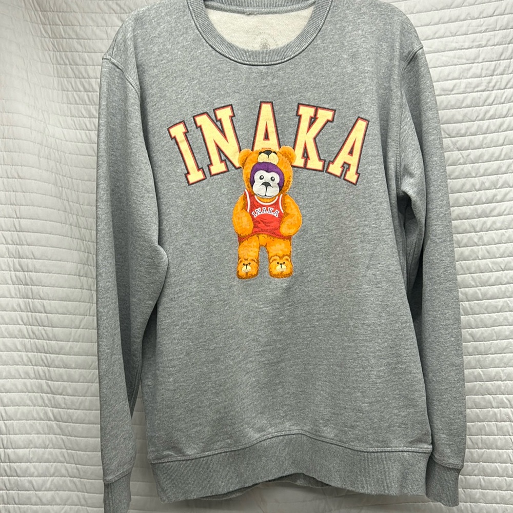 ❤️EUC *** INAKA Power Teddy Grey Pullover Sweatshirt
